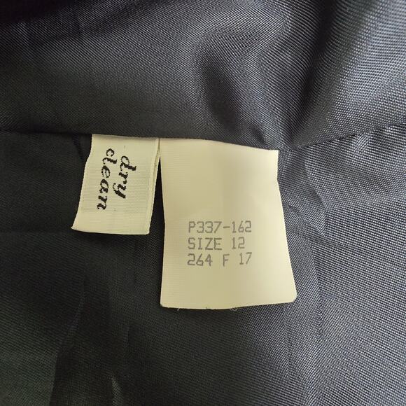 Pendleton Blazer Jacket Womens 12P Petite Navy Blue One Button Virgin Wool USA - Picture 7 of 7